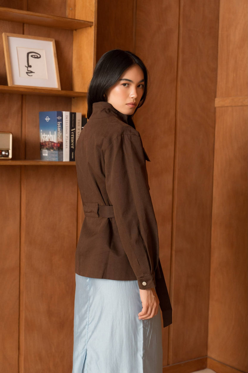 Jacket Cotton & Lyocell - Brown