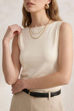 Premium-Cotton Tank Top -  White