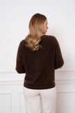Cashmere-Blend Brushed Sweater - Brown