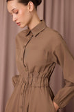 Mara Shirt Dress - Dark Beige