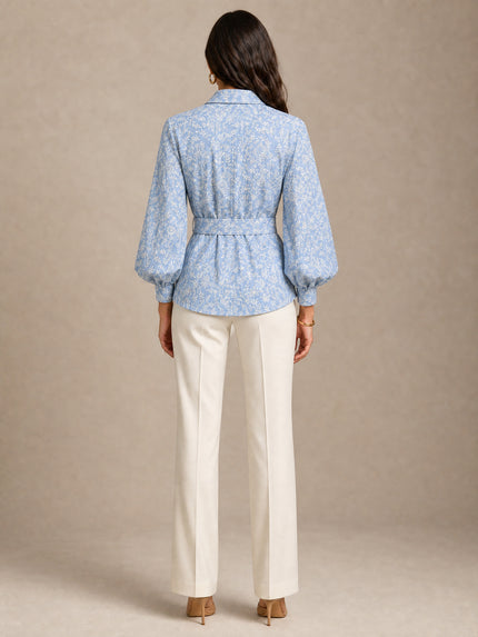 Embroidered Belted Shirt