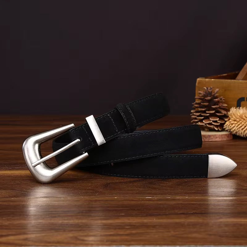 Noelle Waist Belt - Suede Black