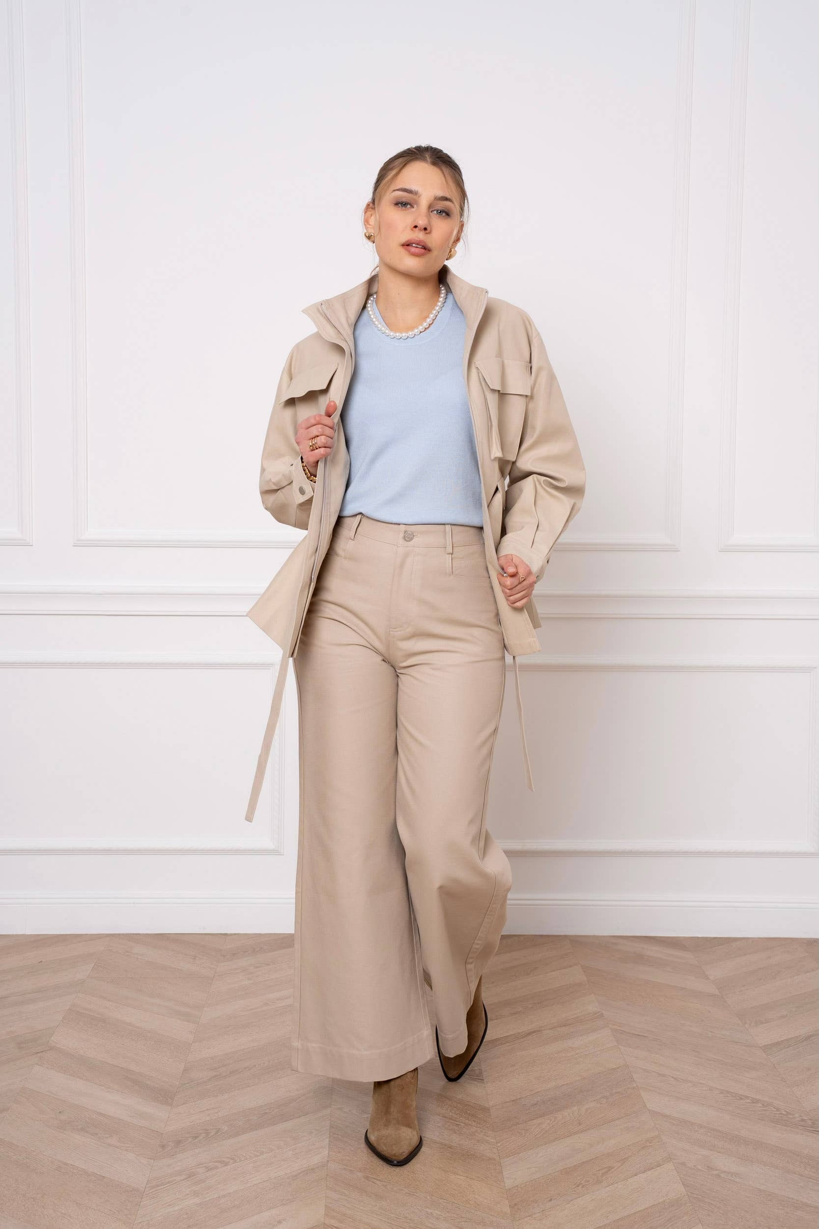 Jacket Cotton & Lyocell - Light Beige
