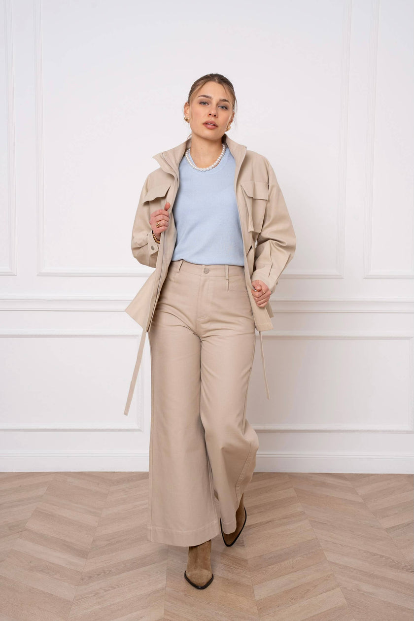 Jacket Cotton & Lyocell - Light Beige
