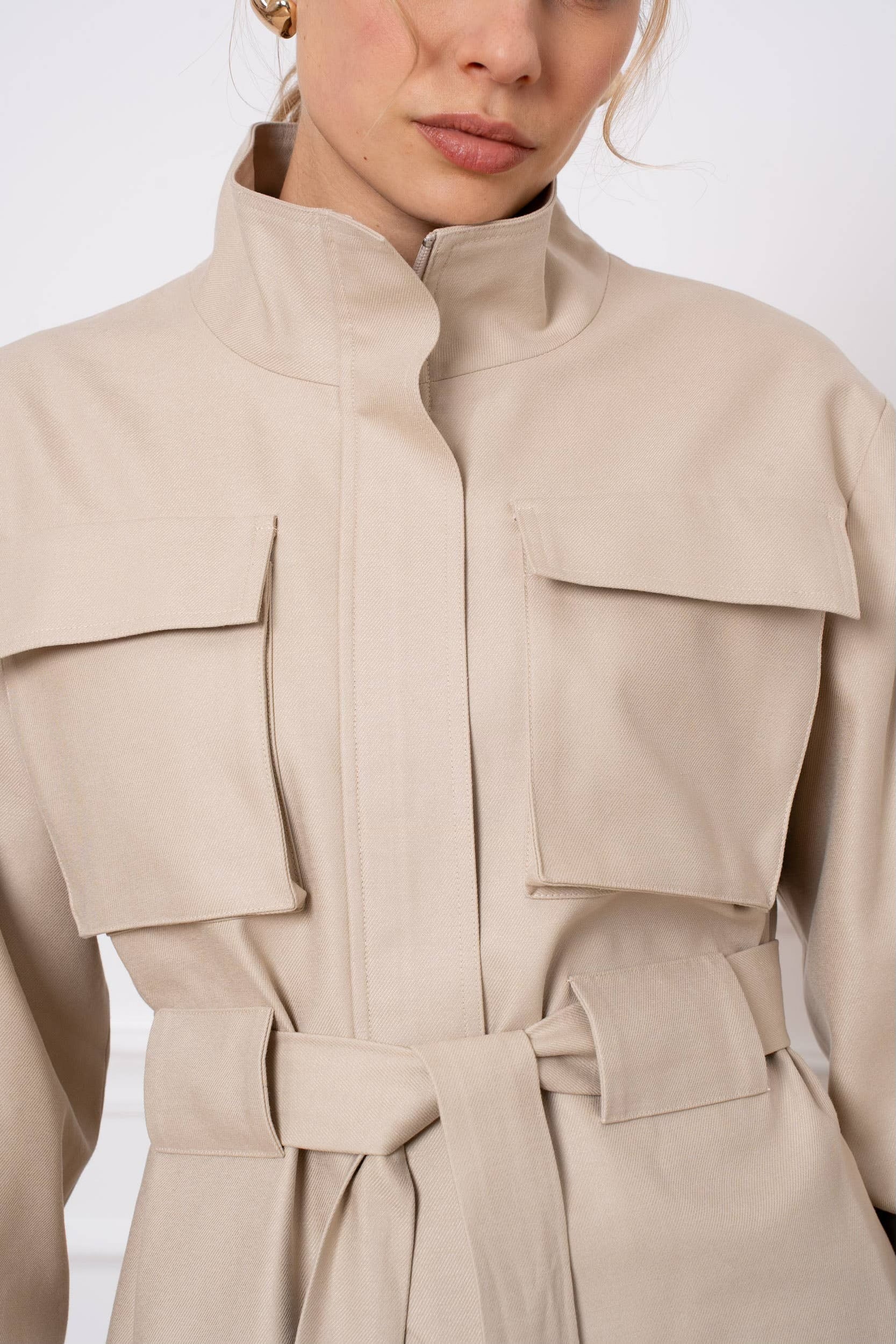Jacket Cotton & Lyocell - Light Beige