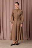 Mara Shirt Dress - Dark Beige