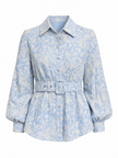Embroidered Belted Shirt