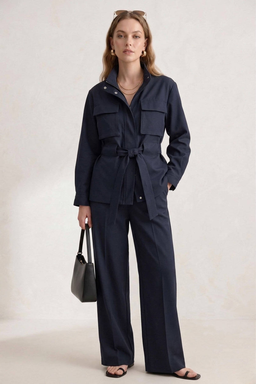 Jacket Cotton & Lyocell - Navy