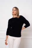 Cashmere-Blend Brushed Sweater - Black