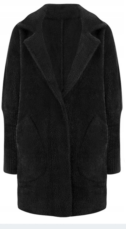 Alpaca Cardigan Black
