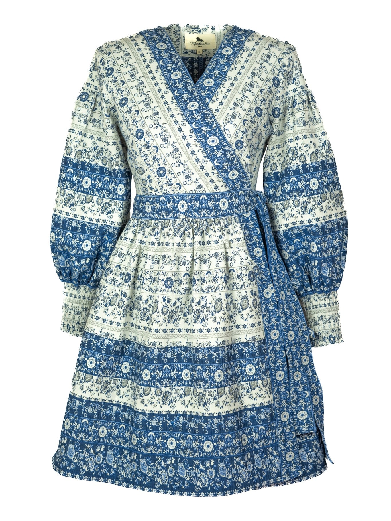 Cotton Jacquard Wrap Dress