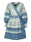 Cotton Jacquard Wrap Dress