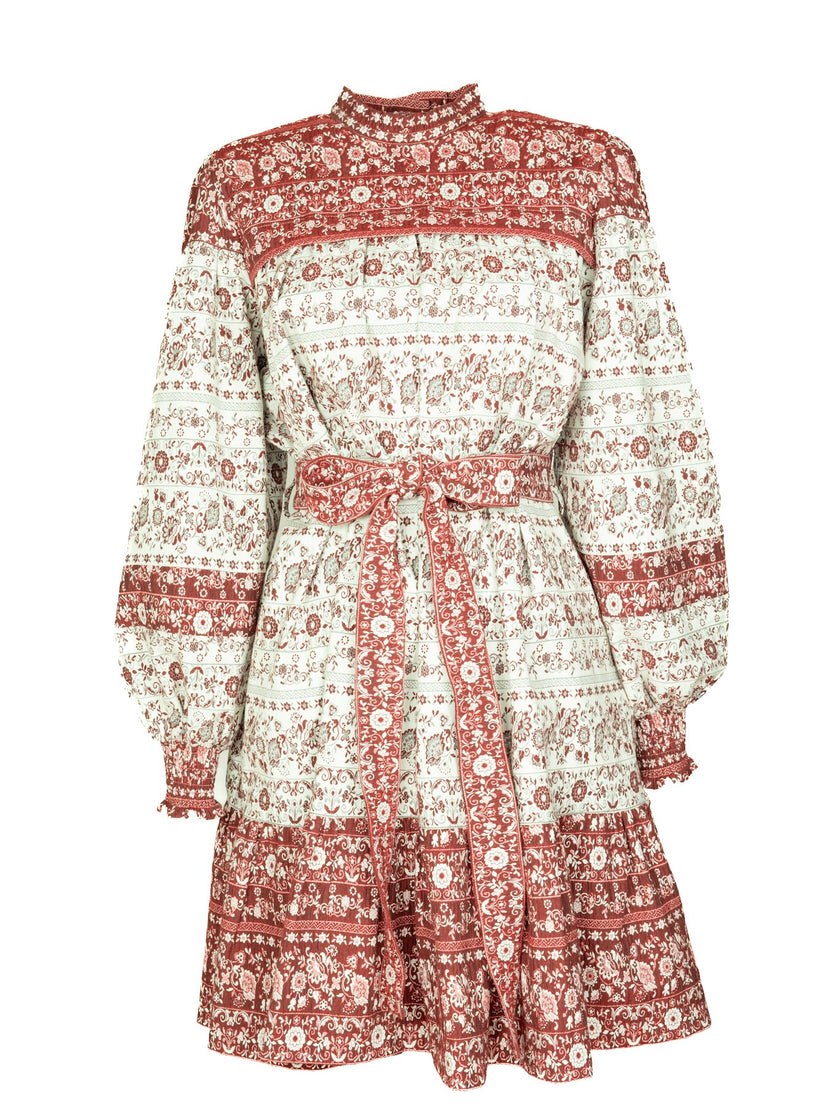 Cotton Jacquard Folk Dress