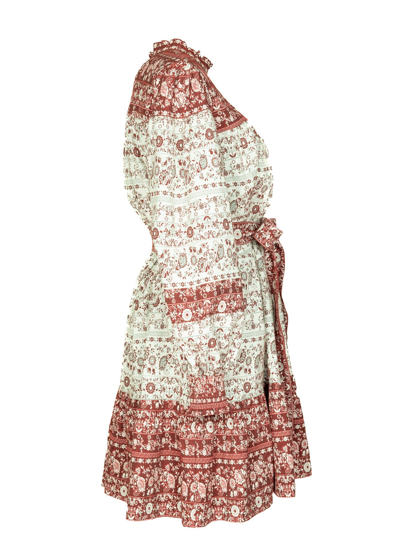 Cotton Jacquard Folk Dress