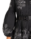 Cotton Embroidery Shirtdress - Black