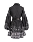 Cotton Embroidery Shirtdress - Black