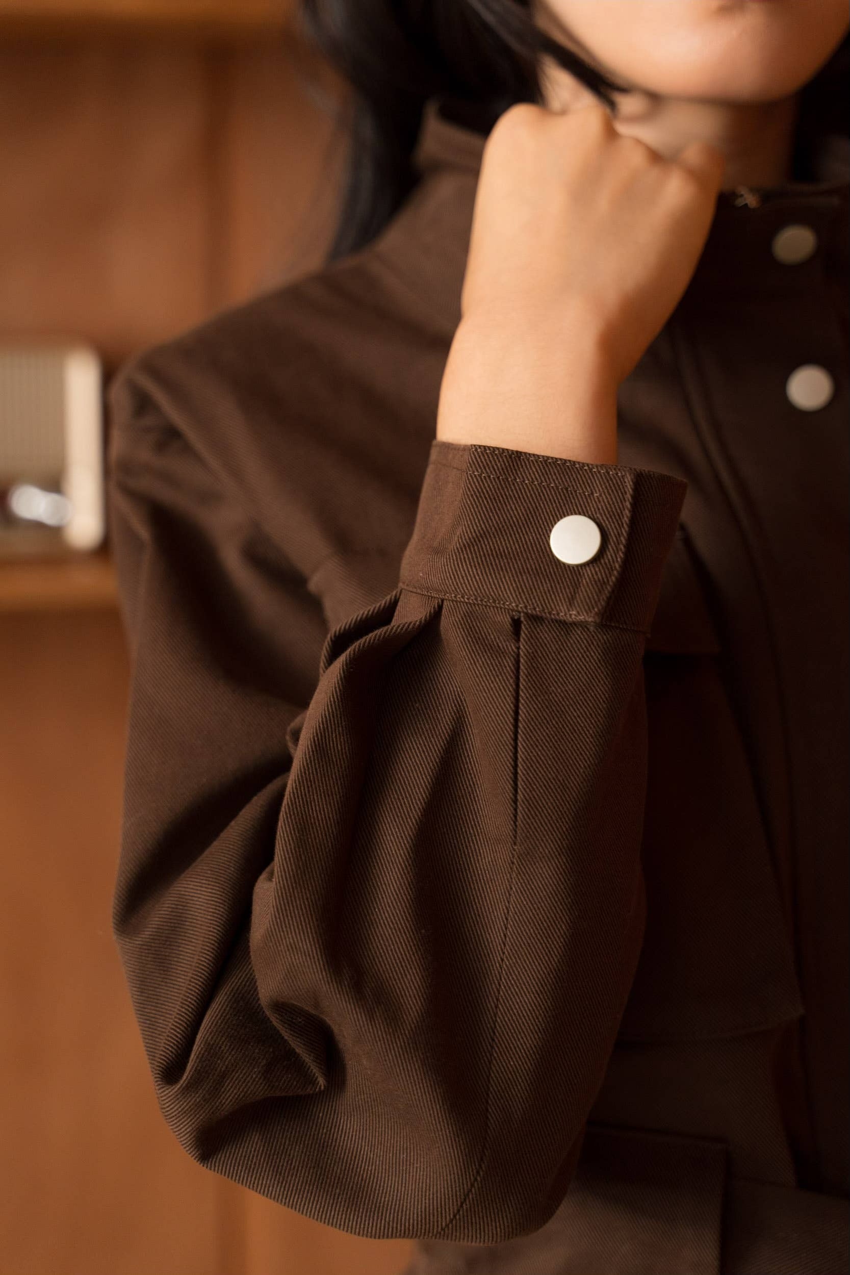 Jacket Cotton & Lyocell - Brown