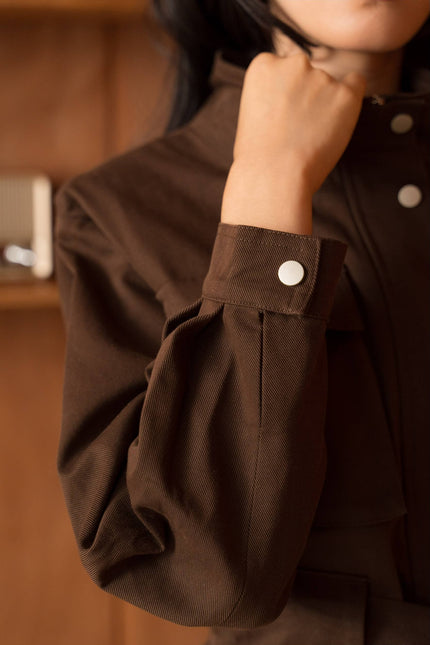 Jacket Cotton & Lyocell - Brown