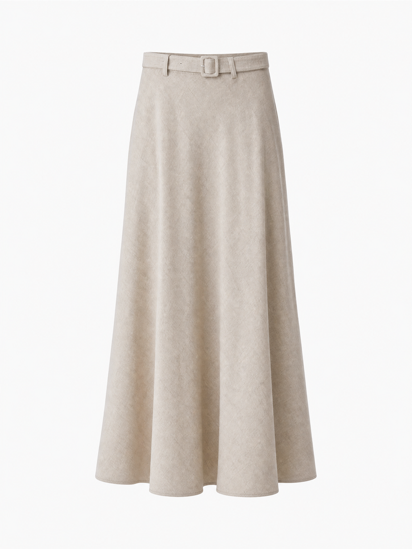 Belted Midi Skirt