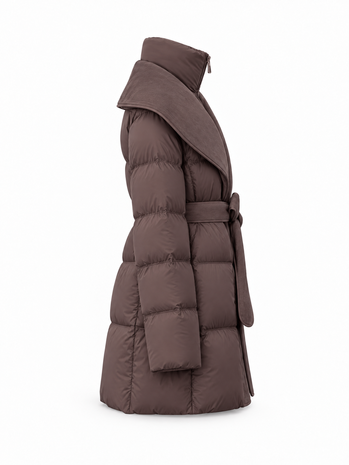Brown Coat-Jacket with belt