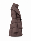 Brown Coat-Jacket with belt