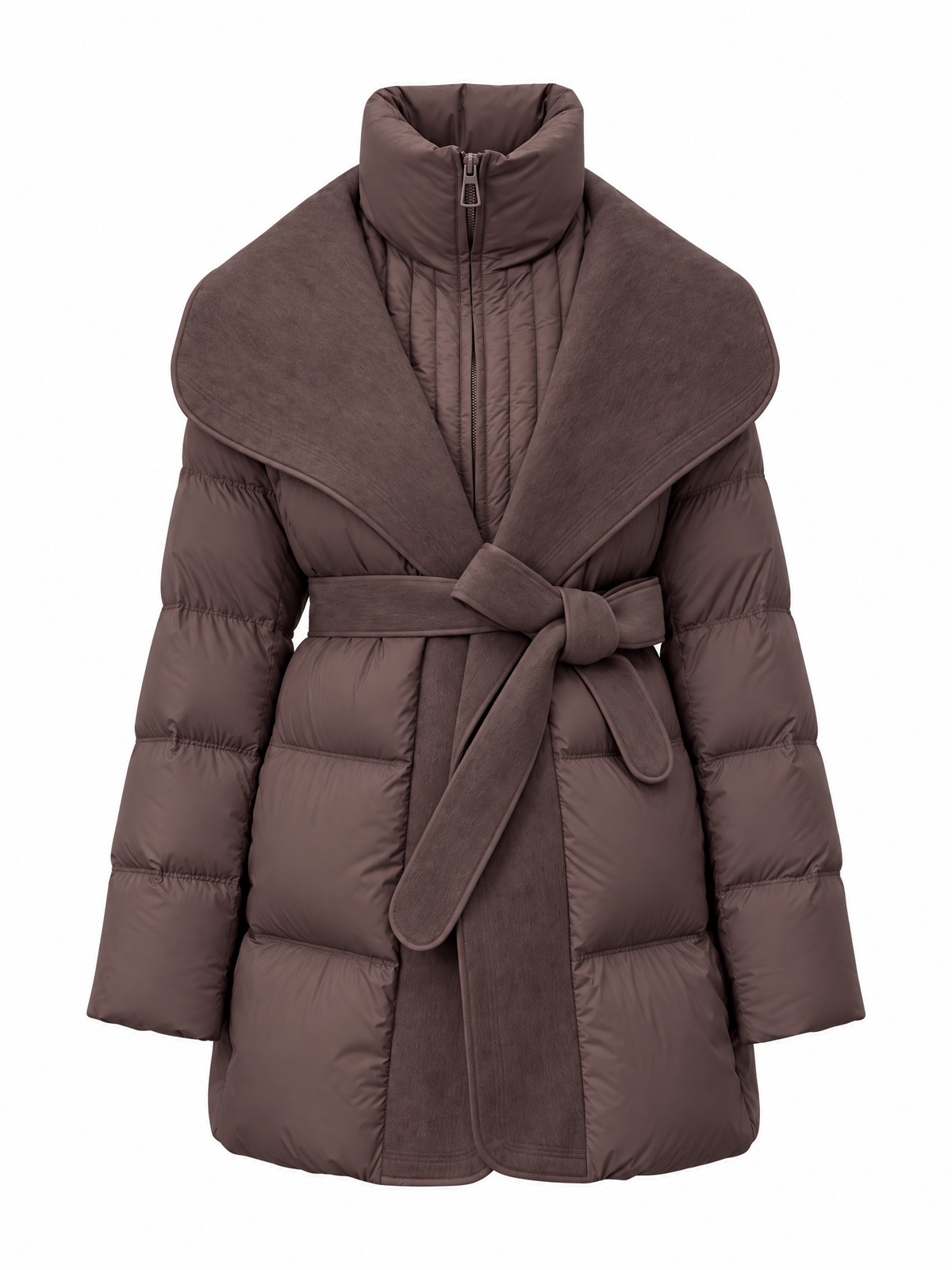Brown Coat-Jacket with belt