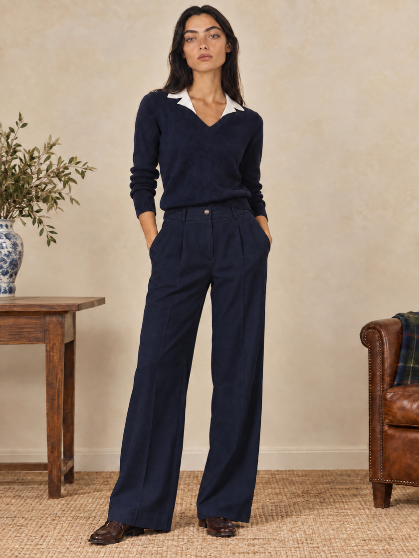 Plain 100% Cotton Trousers