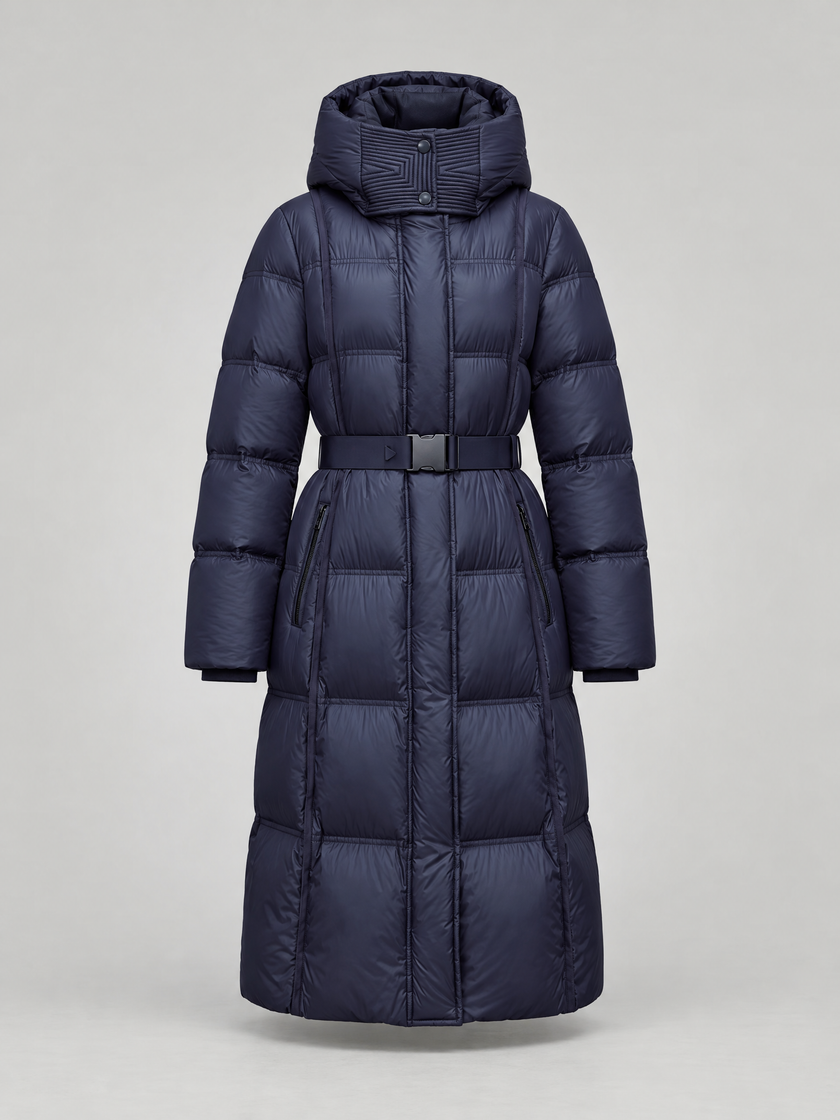Navy Blue Coat-Jacket with belt