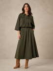 Vilma Midi Skirt - Green