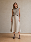 Belted Midi Skirt