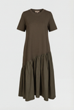 Stretch Cotton Midi Dress