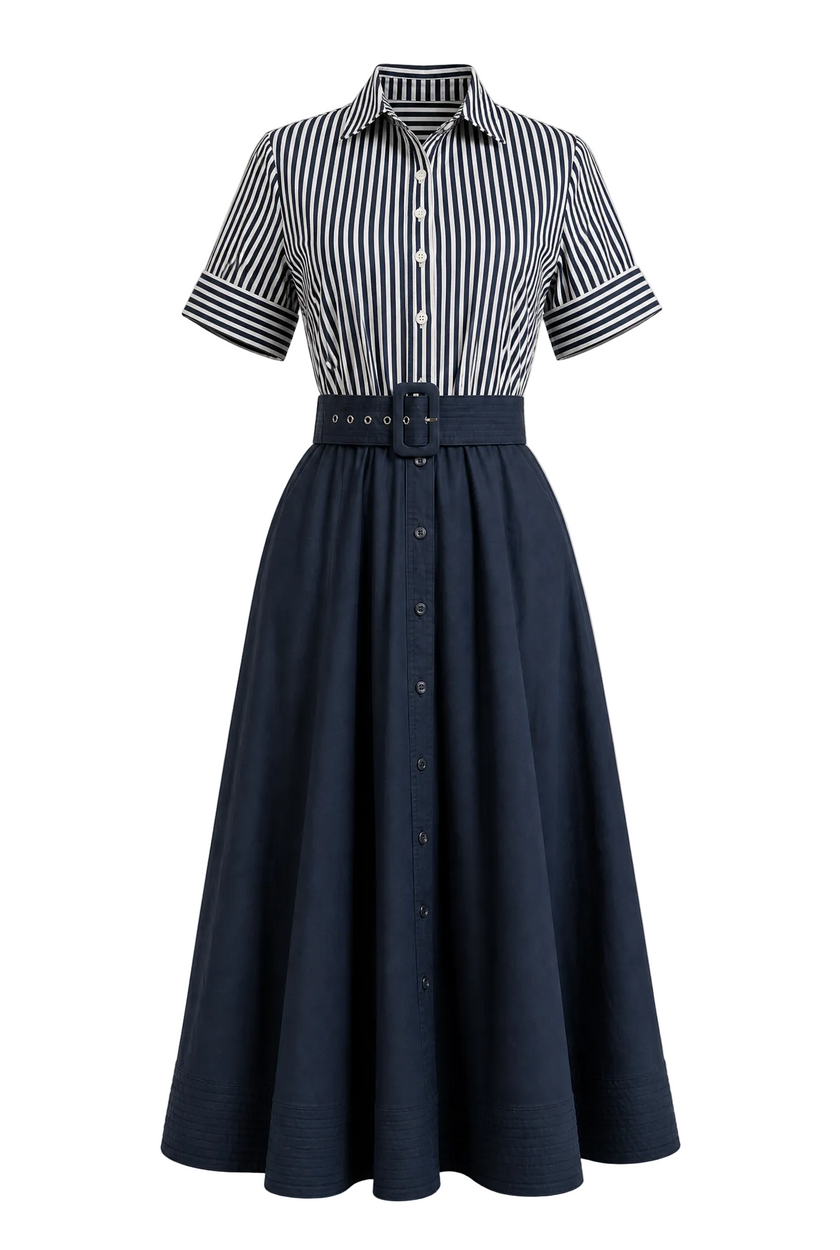Color Block Midi Dress