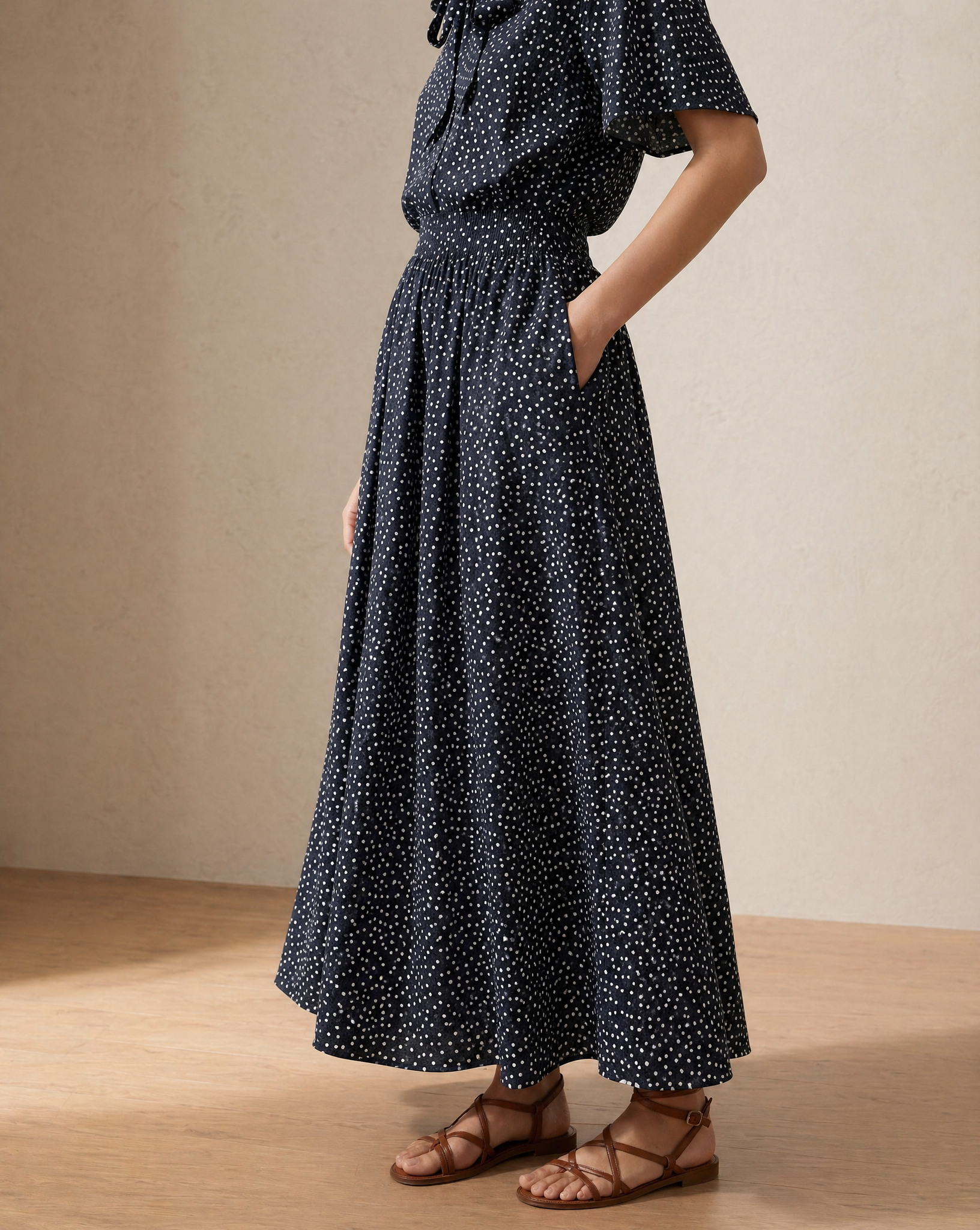Polka Dot Maxi Skirt