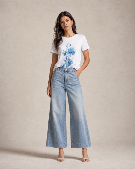 Cropped Denim Jeans