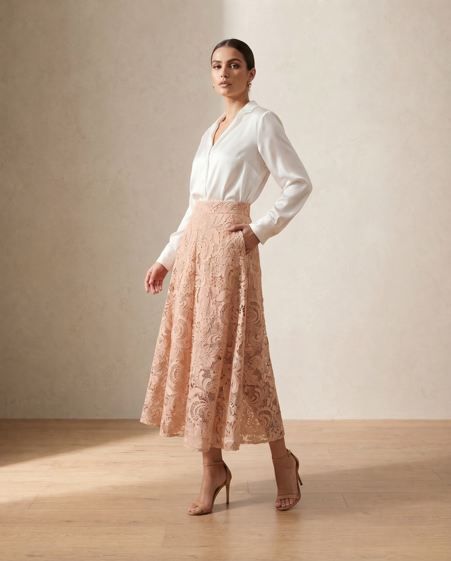 The Silhouette Lace Skirt