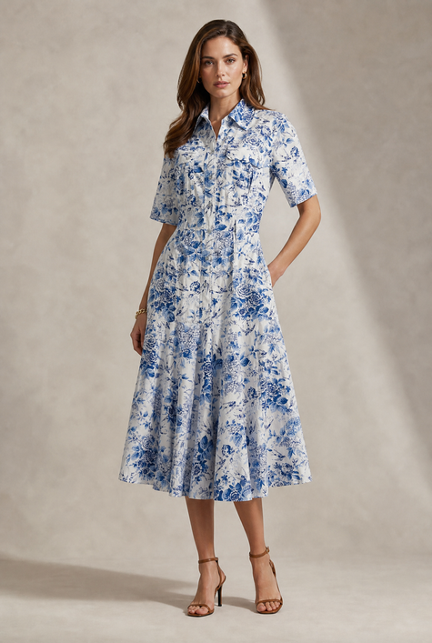Cotton Poplin Dress
