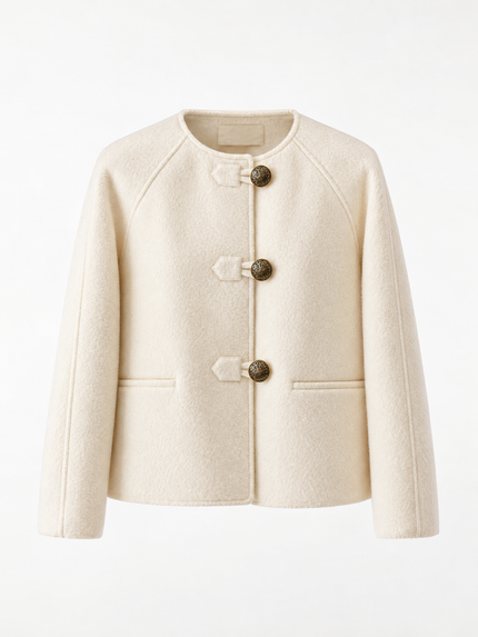 100% Wool Coat - Ivory