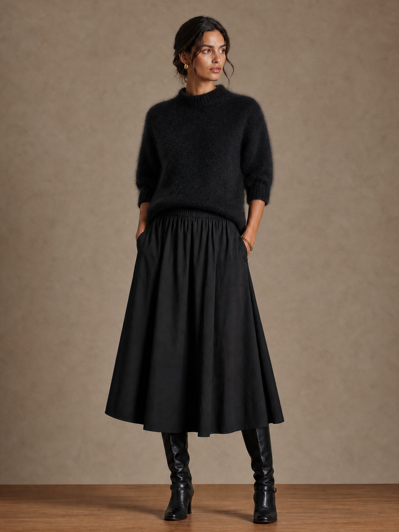 Glammy Mohair Sweater - Black