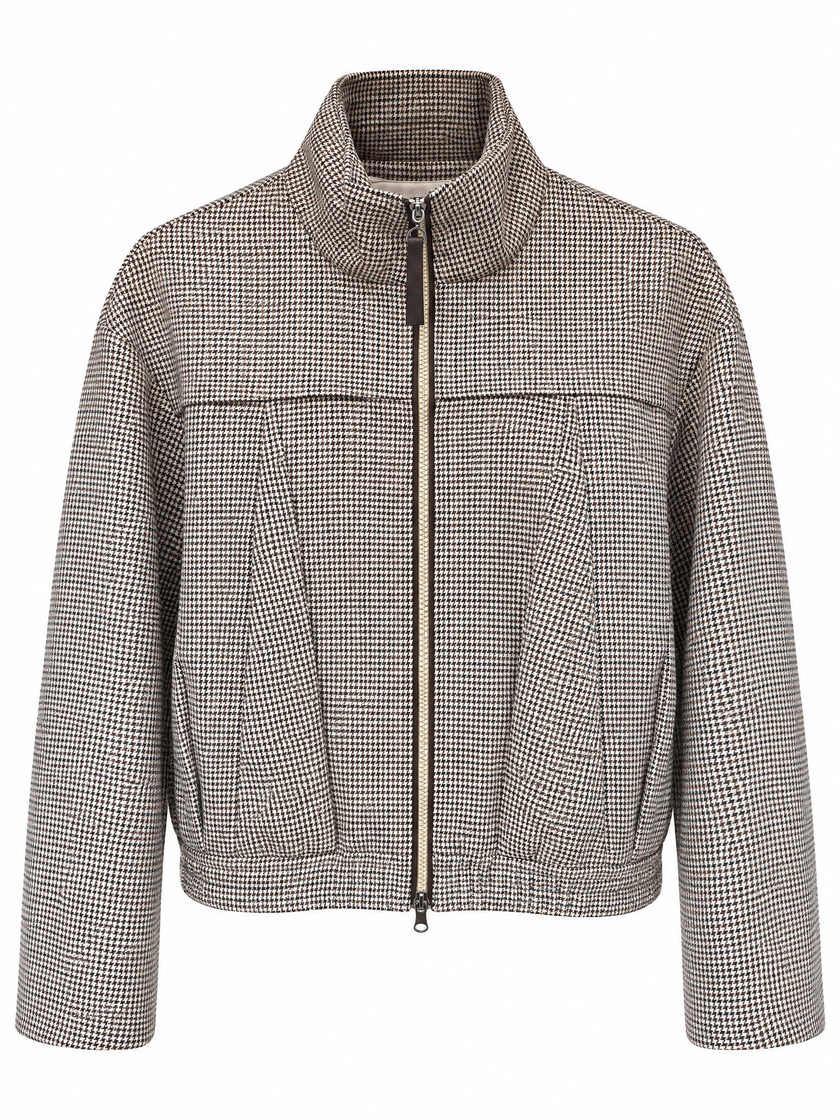 Herringbone Bomber Jacket