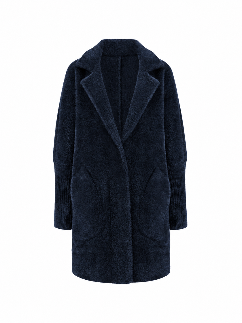 Alpaca Cardigan Blue