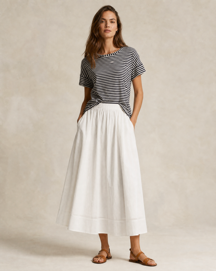 Midi Skirt in Cotton