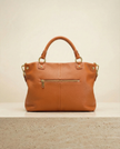 Cognac Leather Tote Bag