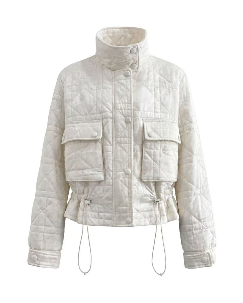 Elegant Viscose Jacket - Ivory