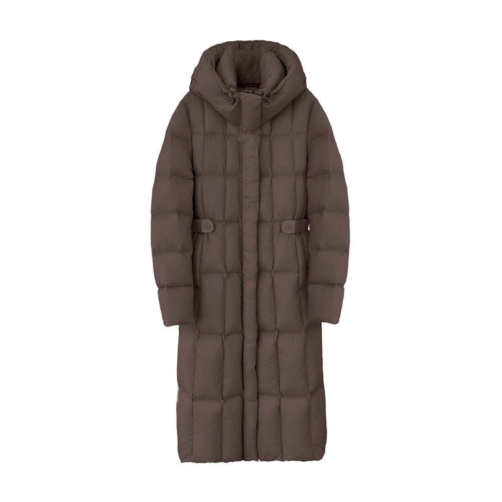 Down Elegant Down Coat - Brown