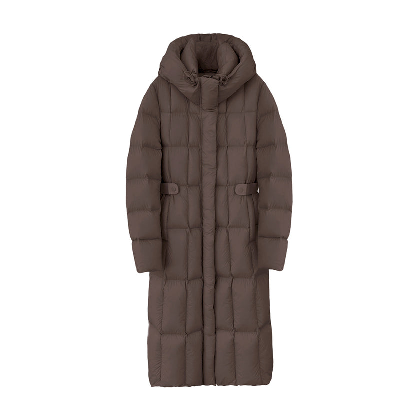 Down Elegant Down Coat - Brown