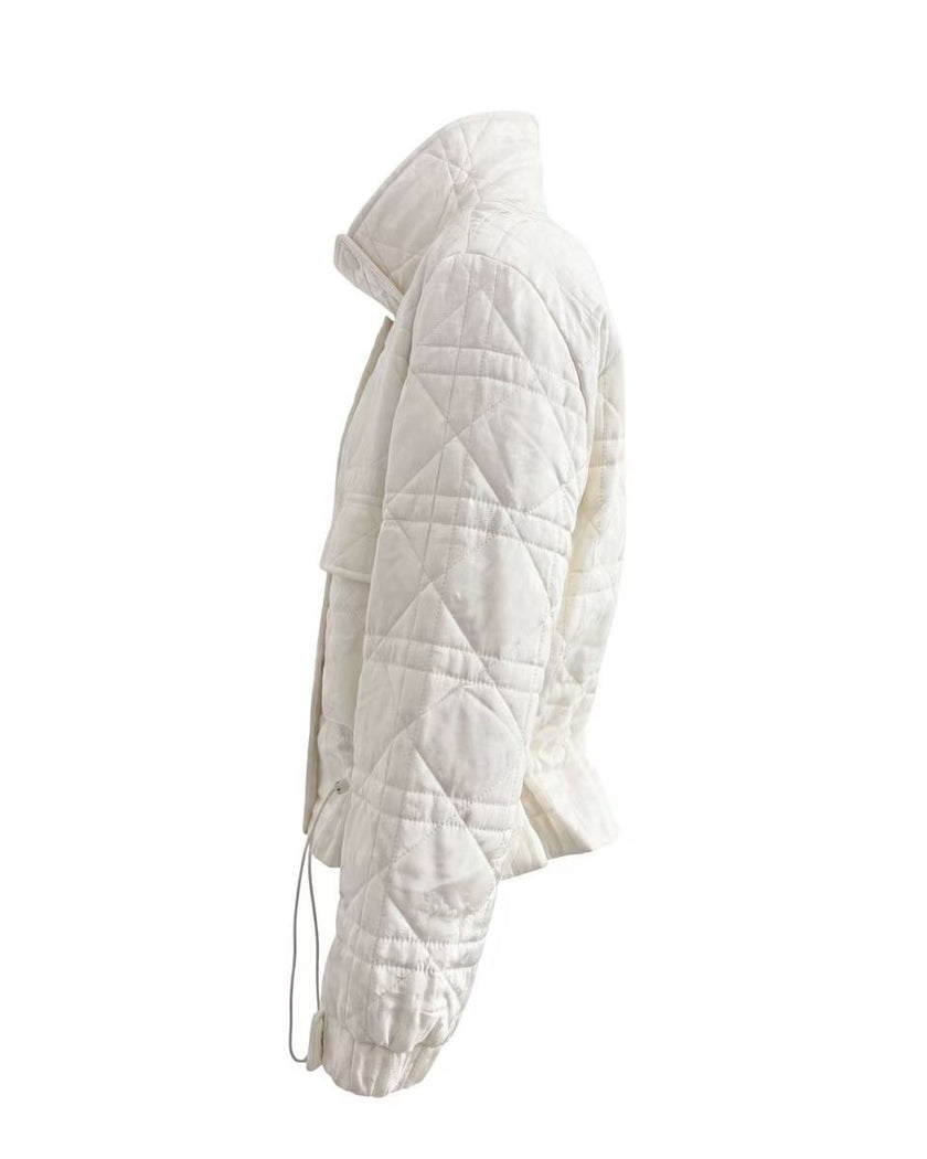 Elegant Viscose Jacket - Ivory