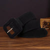 Leather Waist Belt - Suede Black