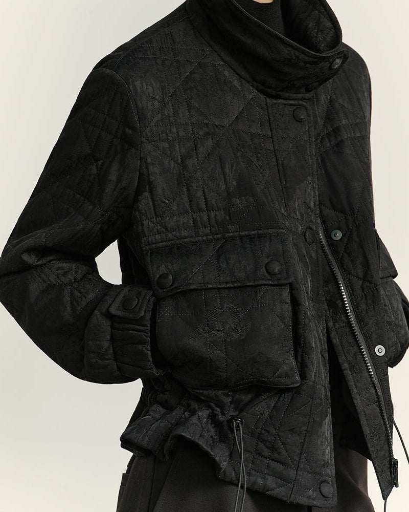 Elegant Viscose Jacket - Black