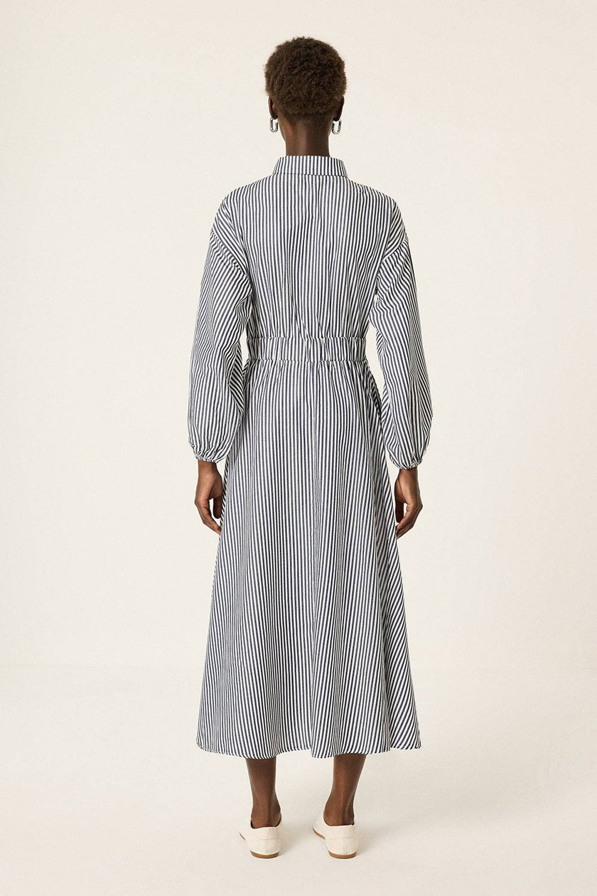Strip Poplin Shirt Dress