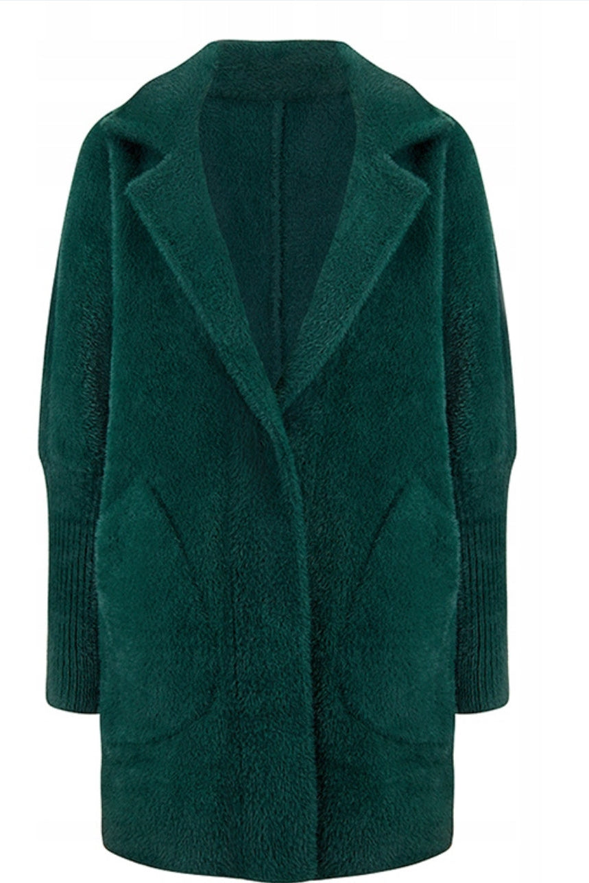 Alpaca Cardigan Green